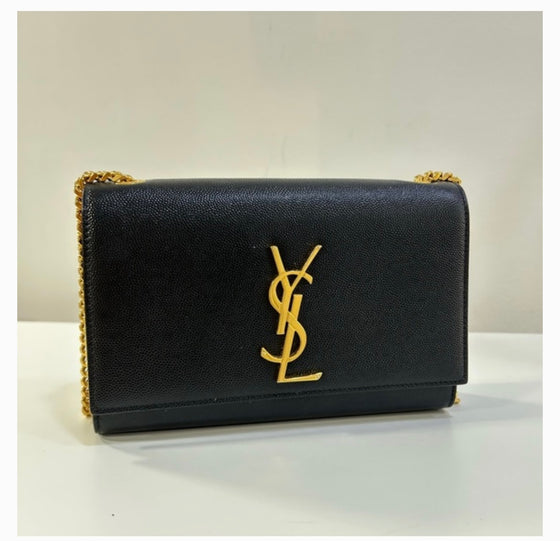 Yves Saint Laurent YSL Kate Small Grain de Poudre Monogram Crossbody