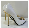 Versace Medusa White Pointed toe pump Heels