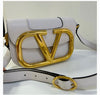 VALENTINO GARAVANI  Calfskin Small Supervee Crossbody Bag Optic White