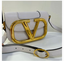  VALENTINO GARAVANI  Calfskin Small Supervee Crossbody Bag Optic White