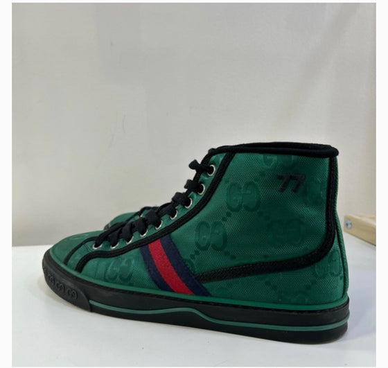 Gucci off the grid Tennis 1977 green high top sneakers