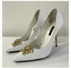 Versace Medusa White Pointed toe pump Heels