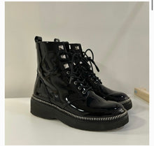  Michael Kors Haskell Patent Leather Combat Boots