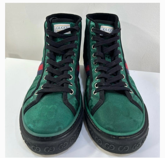 Gucci off the grid Tennis 1977 green high top sneakers