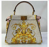 FENDI X VERSACE Vitello Seta Nappa Fendace Baroque Mini Peekaboo Iconic Satchel